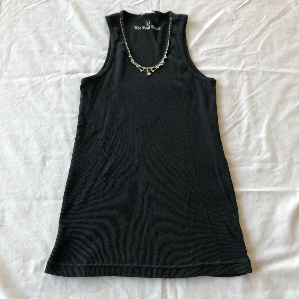 The Real Truth Black Ribbed Tank Top